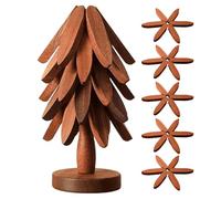 TYUKXJH Wooden Tree Trivet Set, Home Decoration, 3 Pieces/5 Pieces, Foldable Wooden Heat Resistant Stand, Heat Resistant Pads, For Hot Dishes/Teapot/Hot Pot/Bowl