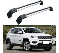 TYUMGXIAO Car Roof Racks for Jeep Compass 2017 2018 2019 2020-2022, 2Pcs Aluminum Automotive Roof Rack Bars Anti-theft Lockable Top Luggage Carrier Rails,A/Black-Silver
