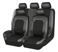 TYUMGXIAO Car Seat Covers Full Set for Toyota Verso 7-seats 2009-2018, Leather Automotive Front and Rear Seat Protectors Waterproof Breathable Accessories,A/Black-Grey