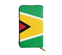 TYUMH Flag of Guyana Prints Leather long clutch wallet lightweight and waterproof stylish design suitable for gift giving and daily use
