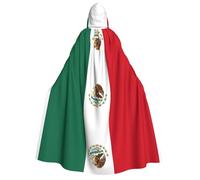TYUMH Halloween hooded cape Flag of Mexico Prints soft and skin-friendly with large brim suitable for Halloween holiday parties