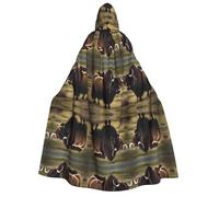 TYUMH Halloween hooded cape Mighty Highland Yak Prints soft and skin-friendly with large brim suitable for Halloween holiday parties