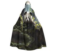 TYUMH Halloween hooded cape Panda cubs in the forest Prints soft and skin-friendly with large brim suitable for Halloween holiday parties