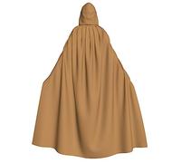 TYUMH Halloween hooded cape Solid color brown Prints soft and skin-friendly with large brim suitable for Halloween holiday parties