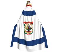 TYUMH Halloween hooded cape West Virginia Flag Prints soft and skin-friendly with large brim suitable for Halloween holiday parties