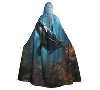 TYUMH Huge killer whales Halloween Adult Hooded Cloak For Easter Role Play Easter