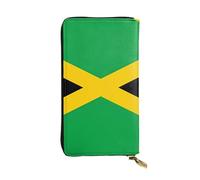 TYUMH jamaica flag Prints Leather long clutch wallet lightweight and waterproof stylish design suitable for gift giving and daily use