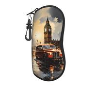 TYUMH London Color Taxi Printed soft-shell glasses case, lightweight and portable, for storing spectacles and sunglasses.