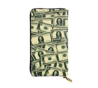 TYUMH many cartoon dollars Prints Leather long clutch wallet lightweight and waterproof stylish design suitable for gift giving and daily use