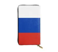 TYUMH Russian Flag Prints Leather long clutch wallet lightweight and waterproof stylish design suitable for gift giving and daily use
