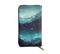 TYUMH Science Fiction Stars Prints Leather long clutch wallet lightweight and waterproof stylish design suitable for gift giving and daily use