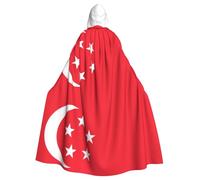 TYUMH Singapore Flag Halloween Adult Hooded Cloak For Easter Role Play Easter