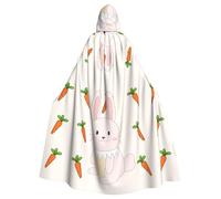 TYUMH smiling rabbit Halloween Adult Hooded Cloak For Easter Role Play Easter