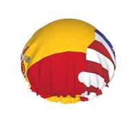 TYUMHAmerican Spain Flag Printed shower cap, lightweight, elastic, portable, suitable for bathing and hair care