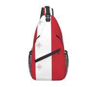 TYUMHFlag of Malta Printed crossbody chest bag suitable for travel, hiking, leisure and fashion backpack