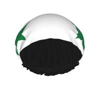 TYUMHFlag of the Syrian Arab Republic Printed shower cap, lightweight, elastic, portable, suitable for bathing and hair care