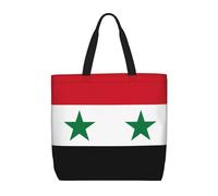 TYUMHFlag of the Syrian Arab Republic Printed single-strap tote bag, lightweight and casual, ideal for daily outings, travel and shopping.