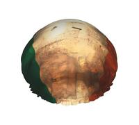 TYUMHRetro Irish flag Printed shower cap, lightweight, elastic, portable, suitable for bathing and hair care