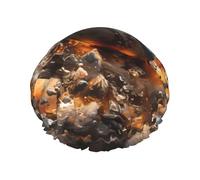 TYUMHRugby on Fire Printed shower cap, lightweight, elastic, portable, suitable for bathing and hair care