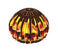 TYUMHTurning the flame Printed shower cap, lightweight, elastic, portable, suitable for bathing and hair care