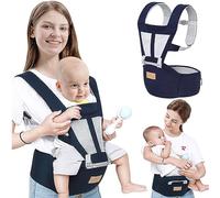 Tyuodna Baby Carrier Newborn,6 in 1 Baby Hip Seat Carrier,Toddler Carrier with Soft Breathable Air Mesh,Baby Sling Wrap Newborn Suitable for Infants 0-36 Months (Navy Blue)