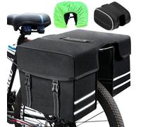 Tyuodna Bike Bag with Bonus Front Tube Bag, 30L Waterproof Double Side Bike Pannier, Large Capacity, Durable and Portable (Black)