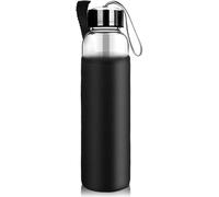 Tyuodna Crystal Water Bottle, Removable Natural Crystal Quartz Glass Water Bottle, Healing Natural Quartz Water Bottle, Portable Proof Leak Gemstone Bottle 550ml (Classic Bottle(No Crystal))