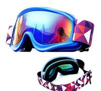 Tyuodna Kid Ski Goggles, 100% UV Protection Anti-fog Skiing Snowboard Goggles, Skiing Snowboarding Goggles of Dual Lens for 3-12 Years Boys and Girls, for Cycling Riding/Climbing/Skiing (Blue)