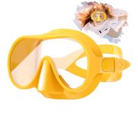 Tyuodna Snorkel Mask,Frameless Snorkeling Mask Adult & Junior,Diving Mask in Macaron Colors,180° Wide View,Nano Anti-Fog & Anti-UV Scuba Mask for Diving, Snorkelling and Swimmin (Yellow)