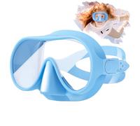 Tyuodna Snorkel Mask,Frameless Snorkeling Mask Adult & Junior,Diving Mask in Macaron Colors,180° Wide View,Nano Anti-Fog & Anti-UV Scuba Mask for Diving, Snorkelling and Swimmin (Blue)