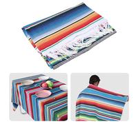 Tyuooker Mexican Blanket Sarape Picnic Rug Throw Tablecloth Hot Rod for Yoga Party, 150X215cm