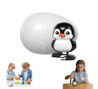 TYURJYR Boom Eggs, 2026 Wind-Up Surprise Egg, Hatching Dinosaur Egg Toy, Rotate to Hatch Walking Animal Toy, Reusable Clockwork Dino Fun Dinosaurs Toys for Boys Girls Birthday Easter (Penguin)