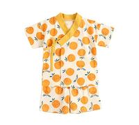 TYUSGH Baby Boys Girls Japanese Summer Clothes Short Sleeve Fruit Print Tops Shorts Set Toddler 2PCS Outfits for Birthday Yellow