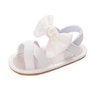 TYUSGH Baby Girls Sandals Bow Ankle Strap Open Toe First Walking Shoes | Everyday casual wear, easy hook-loop closure, adjustable ankle strap, non slip, indoor and outdoor