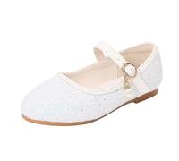 TYUSGH Girls Glitter Mary Jane Flat Hook and Loop Sequin Party Wedding Birthday Dress Shoes Toddlers Kids Princess Shoes