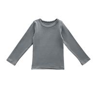 TYUSGH Girls Long Sleeve Top Kids Crewneck Thermal Base Layer Toddler Winter Undershirt Tops Plain Children's School T Shirt Pullover
