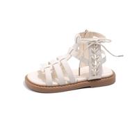 TYUSGH Girls Roman Sandals Lace up Side Zipper Open Toe Shoes