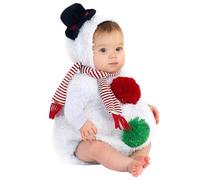 TYUSGH Infant Girls Boys Snowman Costume Cosplay Jumpsuit Long Sleeve Hooded Fleece Romper Scarf Set Baby Xmas Clothes My First Christmas Outfits for 3-24 Months