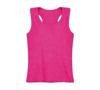TYUSGH Kids Racerback Tank Tops Girls Boys Summer Plain Vests Top Casual Crew Neck Sleeveless T Shirt Toddler Lightweight Fitted Undershirts (Hot Pink, 13-14 Years)