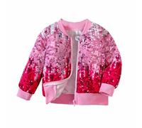 TYUSGH Toddler Zip Up Sequin Jacket Girls Boys Coat Baby Glitter Outerwear Fall Clothes Kids Cute Warm Outwear for School