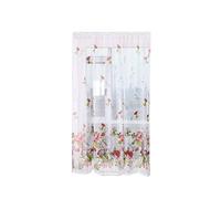 TYUSGH Tulle Window Curtains 1 Panel 100x200cm Semi Transparent Flower Printed Sheer Drape Lightweight Fabric Home Textiles for kitchen Bathroom Office