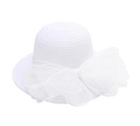 TYUSGH Women Bowler Church Cloche Hat Summer Bridal Party Wedding Hat Dress British Tea Cap Fascinator Baseball Caps for Wedding Party White