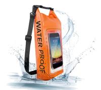 TYUTOSEG IP68 Waterproof Dry Bag, 2L - Roll Top Waterproof Pool Bag, Dry Bag for Kayaking, Boating & Camping (Orange 2L)