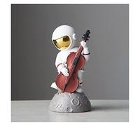 TYUTYU Astronaut Figurines For Interior Creative Resin Music Space Man Miniatures Home Decoration Desk Accessories For Living Room Gift (Color : Cello Astronaut)
