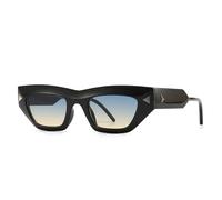 TYUVIVO Cat Eye Sunglasses Women for Men Trend Vintage Steampunk Luxury Fashion Rivet Uv400(Black Blue Tea)