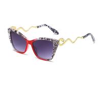 TYUVIVO Cat Eye Sunglasses Women Punk Vintage Female Luxury Uv400(red)