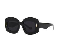 TYUVIVO Fashion Irregular Sunglasses Rivet Candy Color Big Gradient(C1 black black)
