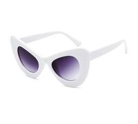 TYUVIVO Fashion Luxury Cat Eye Sunglasses Women Vintage Sweet Sexy Ladies Frame Sun Glasses For Female,White Gray,One size