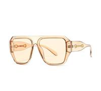 TYUVIVO Fashion Men's and Women's Sunglasses Retro(Beige)