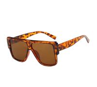 TYUVIVO Fashion Oversized Sunglasses Women Retro Gradient Uv400(Leopard tea)